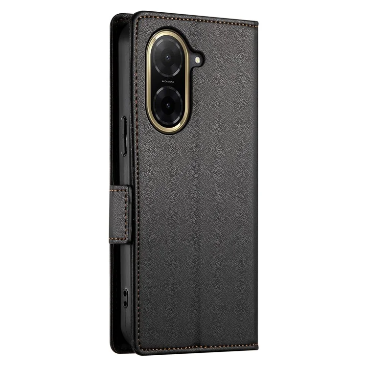 Funda Tipo Cartera de Cuero Sintético con Soporte para Xiaomi Redmi A5 4G (171,7 mm) / Poco C71 4G - Negro