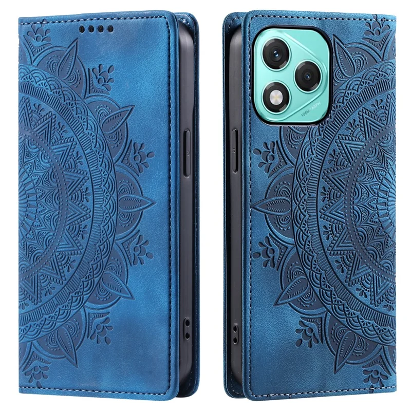 Style-010 For Honor 400 Lite 5G Case Magnetic Closing Leather Phone Cover Pattern Imprinted - Blue