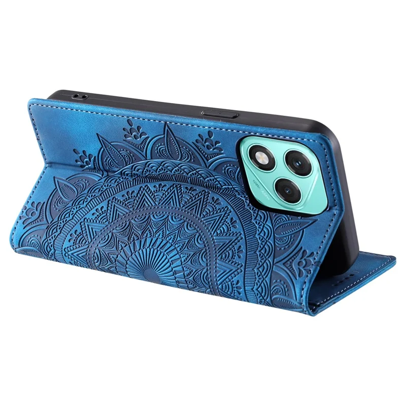Style-010 For Honor 400 Lite 5G Case Magnetic Closing Leather Phone Cover Pattern Imprinted - Blue
