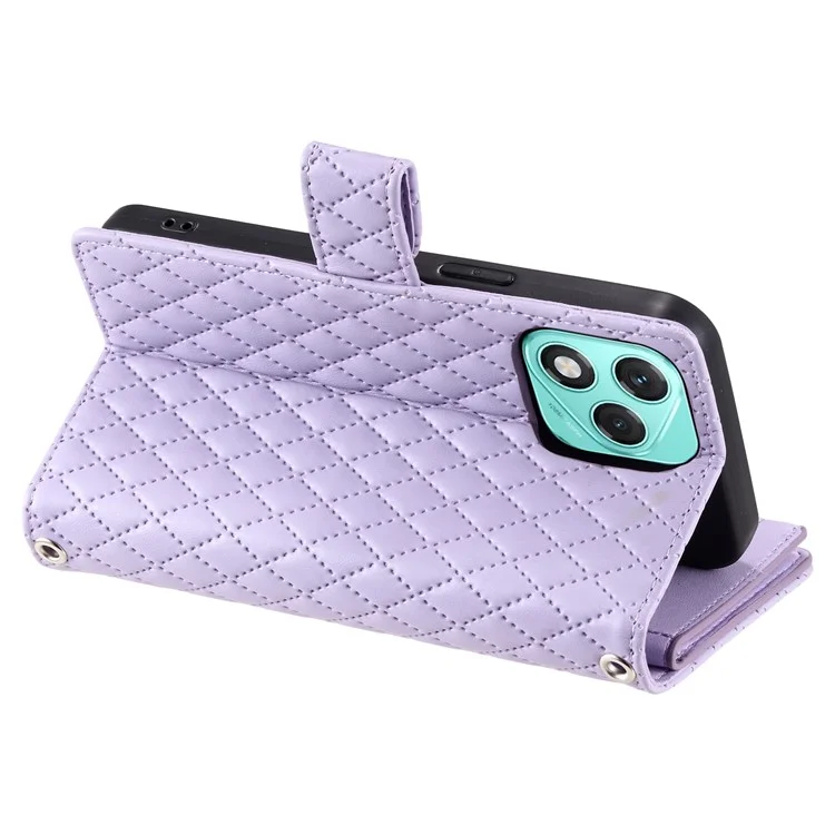 Custodia Stile 012 per Honor 400 Lite con Tasca con Cerniera, Glitter e Cover in Pelle per Telefono - Viola
