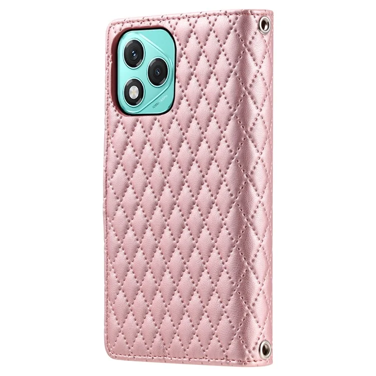 Style 012 for Honor 400 Lite Case Zipper Pocket Glitter Leather Phone Cover - Rose Gold