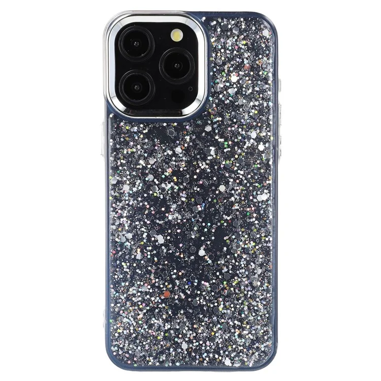 Coque pour iPhone 15 Pro Max Design Époxy Électrolytique Soft TPU Protection Arrière avec Découpe Large pour Objectif