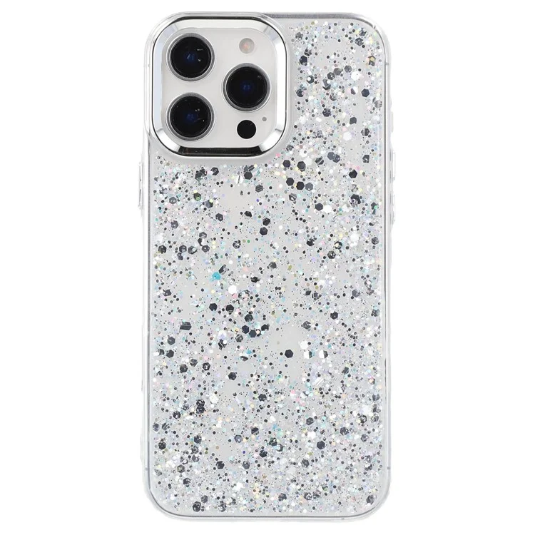 Étui pour iPhone 16 Pro Max Design Époxy Électroplaqué Soft TPU Coque Arrière Découpe Large pour Objectif