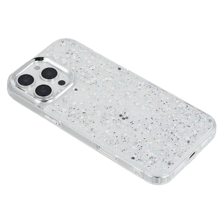 Étui pour iPhone 16 Pro Max Design Époxy Électroplaqué Soft TPU Coque Arrière Découpe Large pour Objectif