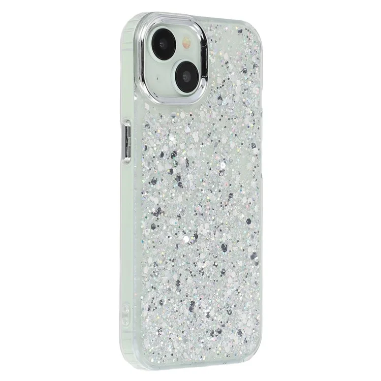 Capa para iPhone 14 com Design Epóxi, Revestimento Eletrolítico e TPU Macio, com Grande Abertura para Lente