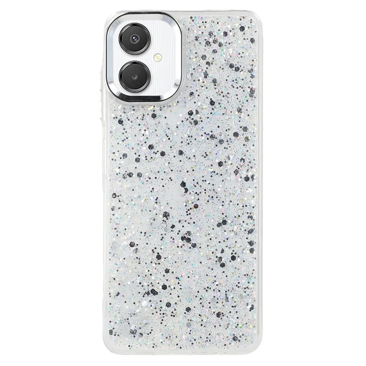 For Samsung Galaxy A06 5G Case Epoxy Design Electroplating Soft TPU Phone Back Cover Large Lens Cutout