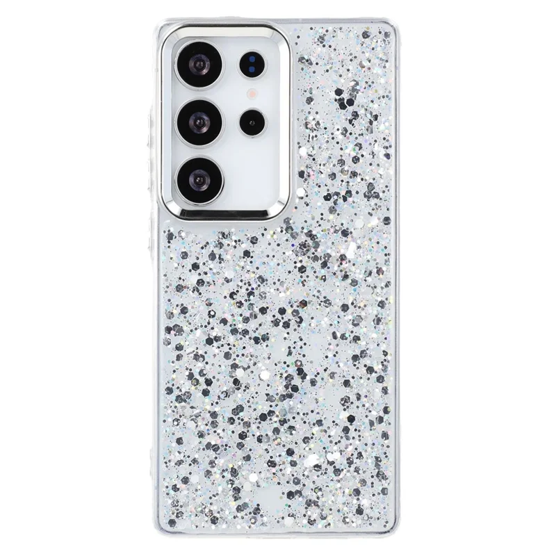For Samsung Galaxy S25 Ultra Case Epoxy Design Electroplating Soft TPU Phone Back Cover Large Lens Cutout