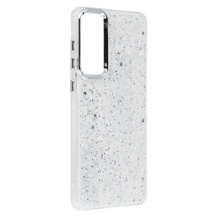 Coque pour Samsung Galaxy A25 5G (Global) (161,0 mm) Design Époxy Électrolytique Souple TPU Arrière de Téléphone avec Grande Découpe d'Objectif