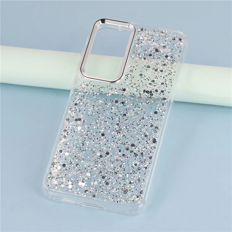 Coque pour Samsung Galaxy A25 5G (Global) (161,0 mm) Design Époxy Électrolytique Souple TPU Arrière de Téléphone avec Grande Découpe d'Objectif