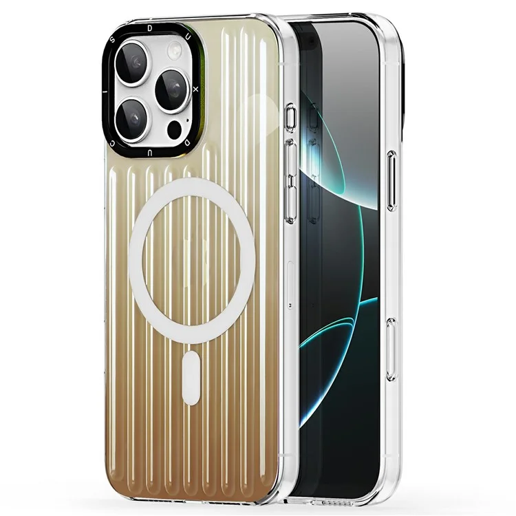 Funda DUX DUCIS Zest Series para iPhone 16 Pro compatible con MagSafe Gradiente TPU + PET Funda de teléfono - Dorado desierto