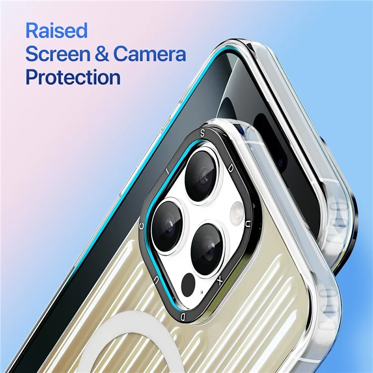 Funda DUX DUCIS Zest Series para iPhone 16 Pro compatible con MagSafe Gradiente TPU + PET Funda de teléfono - Dorado desierto