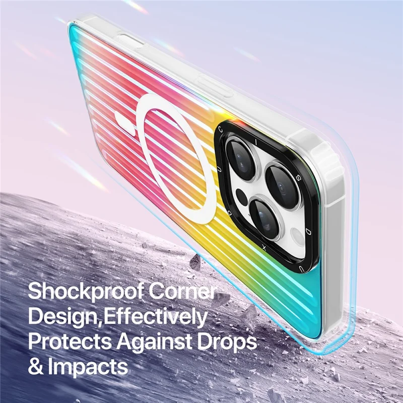 DUX DUCIS Zest Series For iPhone 16 Pro Case Compatible with MagSafe Gradient TPU + PET Phone Cover - Colorful