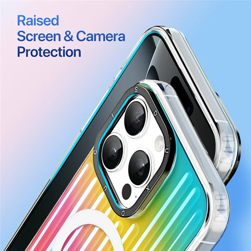 DUX DUCIS Zest Series For iPhone 16 Pro Case Compatible with MagSafe Gradient TPU + PET Phone Cover - Colorful