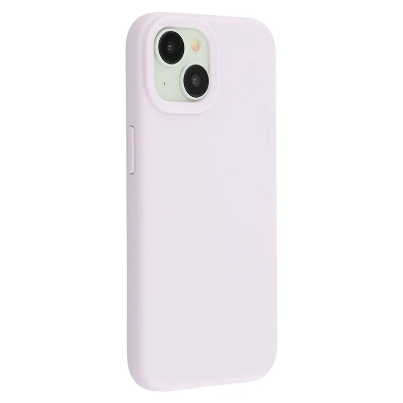 For iPhone 14 Case 2.0mm Thick Solid Color Soft TPU Phone Back Cover Large Lens Cutout - Light Purple