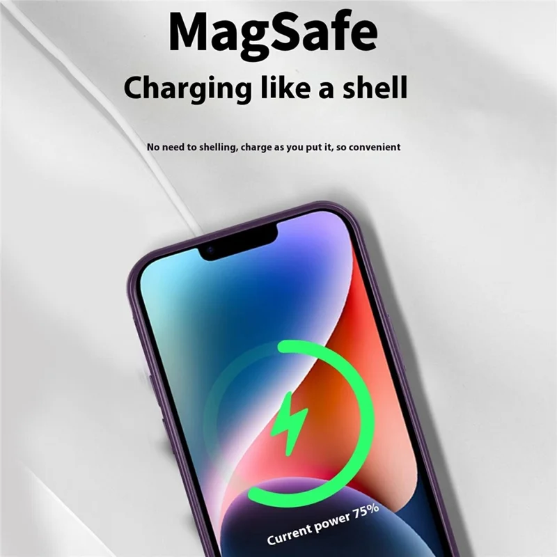 For iPhone 15 Plus Case Compatible with MagSafe TPU + PC Clear Back Cover - Black
