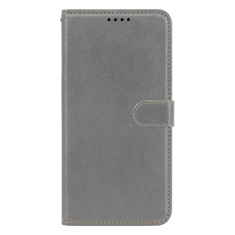 For Samsung Galaxy A55 5G Case RFID Blocking Wallet Litchi Texture Leather Phone Cover Magnetic Clasp - Grey