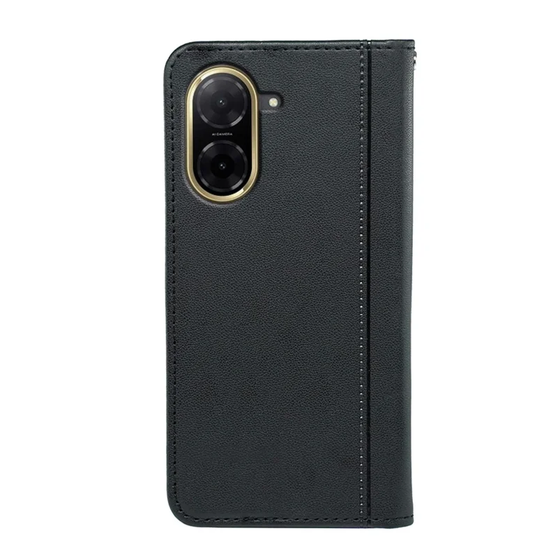 HX01 For Xiaomi Redmi A5 4G (171.7mm) / Poco C71 4G Wallet Case Magnetic Closing PU Leather Phone Cover - Black
