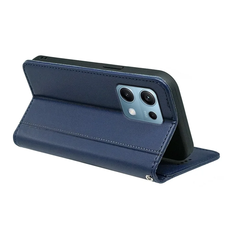 HX01 For Xiaomi Redmi Note 14S 4G Wallet Case Magnetic Closing PU Leather Phone Cover - Blue