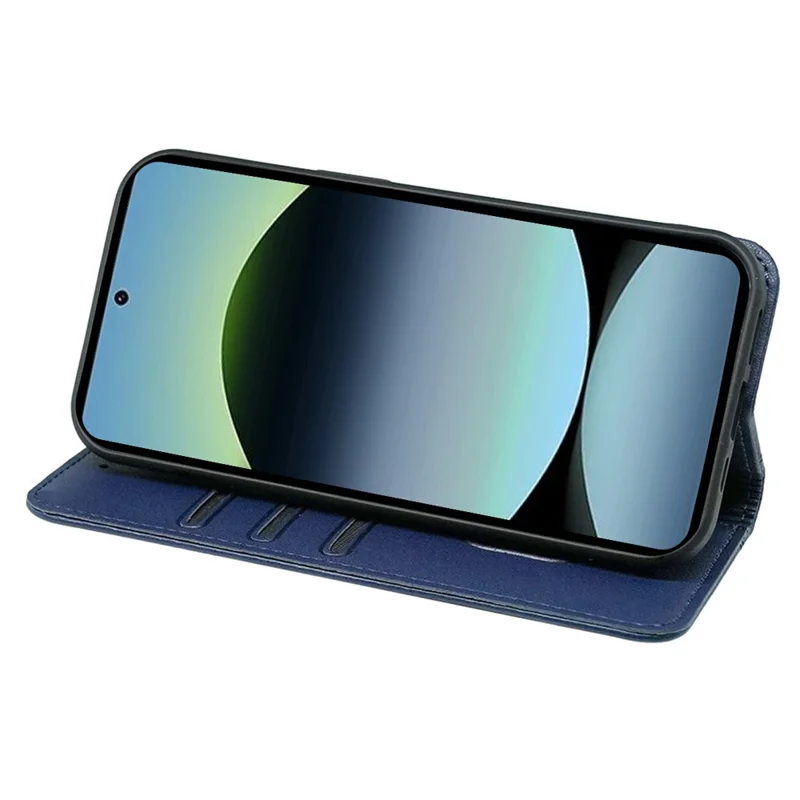 HX01 For Xiaomi Redmi Note 14S 4G Wallet Case Magnetic Closing PU Leather Phone Cover - Blue