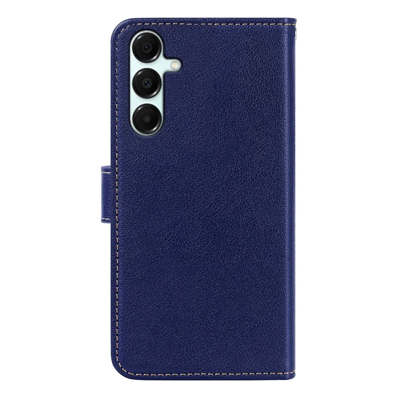 For Samsung Galaxy A36 5G Case RFID Blocking Wallet Litchi Texture Leather Phone Cover Magnetic Clasp - Blue