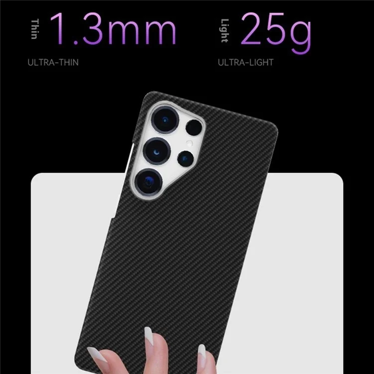 GKK For Samsung Galaxy S25 Ultra Magnetic Case 600D Fine Carbon Fiber Texture Hard PC Phone Back Cove