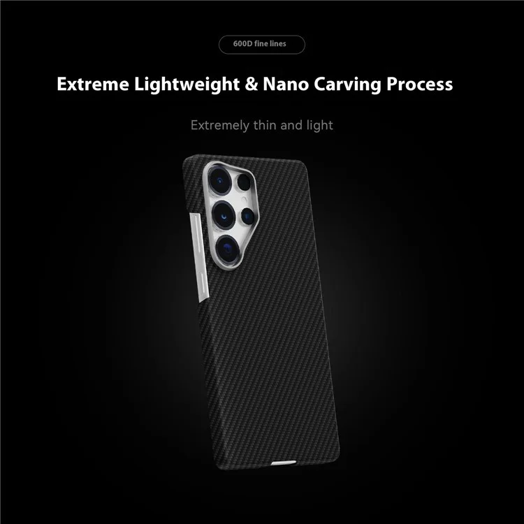 GKK For Samsung Galaxy S25 Ultra Magnetic Case 600D Fine Carbon Fiber Texture Hard PC Phone Back Cove