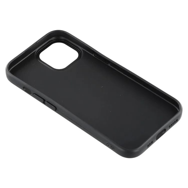 For iPhone 13 Case 2.0mm Thick Solid Color Soft TPU Phone Back Cover Large Lens Cutout - Black