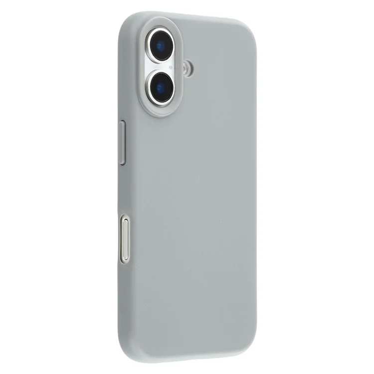 Чехол для iPhone 16, мягкий TPU, толщиной 2,0 мм, сплошной цвет, с большим вырезом для объектива - Серый