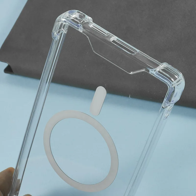 For Samsung Galaxy S24 Ultra Case Magnetic Case 1.5mm Shockproof Clear Phone Back Cover