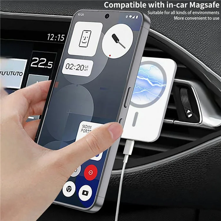 For Nothing Phone (3a) Pro Case Magnetic Kickstand Hard PC Shockproof Phone Cover - Black