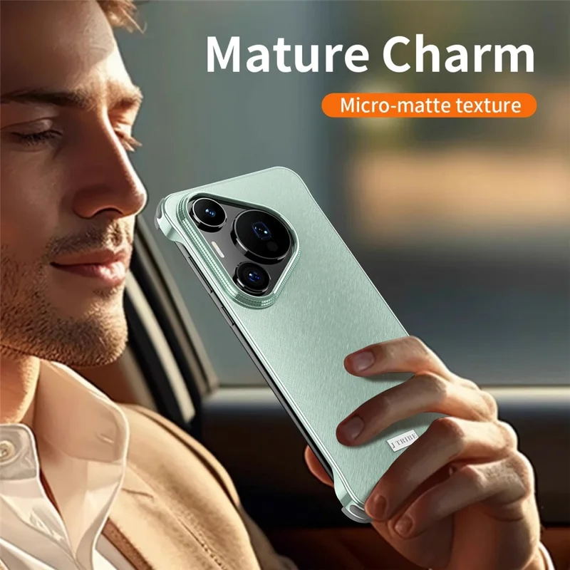 For Huawei P70 Pro / Pura 70 Pro+ Case PC + Silicone + Alloy Matte Phone Cover - Titanium