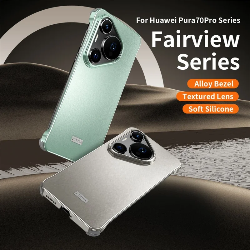 For Huawei P70 Pro / Pura 70 Pro+ Case PC + Silicone + Alloy Matte Phone Cover - Titanium