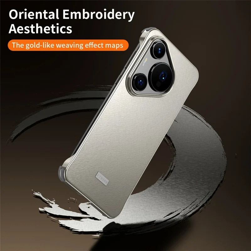 For Huawei P70 Pro / Pura 70 Pro+ Case PC + Silicone + Alloy Matte Phone Cover - Titanium