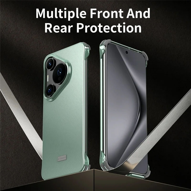 For Huawei P70 Pro / Pura 70 Pro+ Case PC + Silicone + Alloy Matte Phone Cover - Titanium