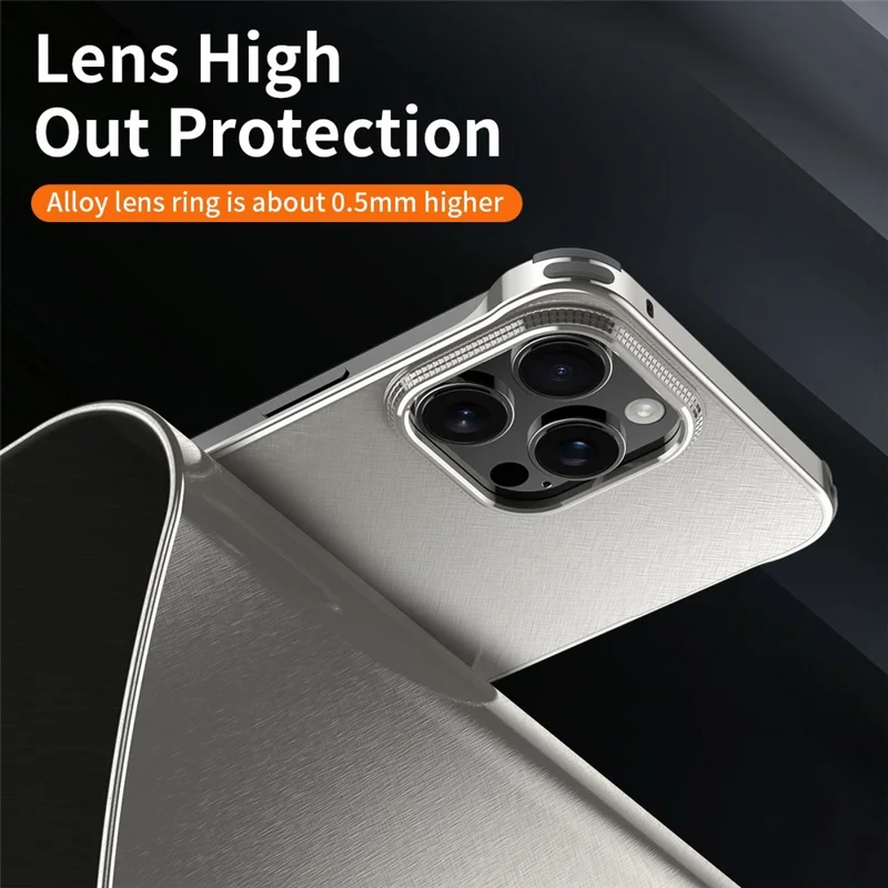 Obudowa na iPhone 15 Pro Max Obudowa matowa PC + Silikon + Stop - Czarny