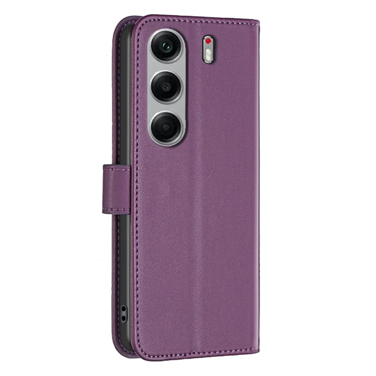 BINFEN COLOR BF17 For TECNO Camon 40 4G Case Wallet Folio Flip Leather Cover - Dark Purple