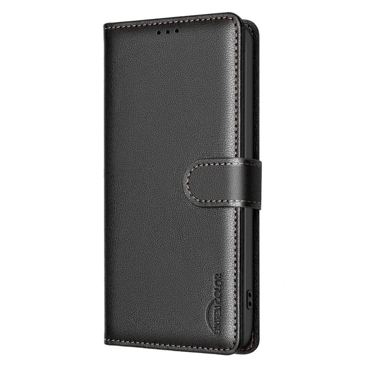 BINFEN COLOR BF32 For TECNO Camon 40 4G Leather Case Wallet RFID Blocking Phone Cover - Black
