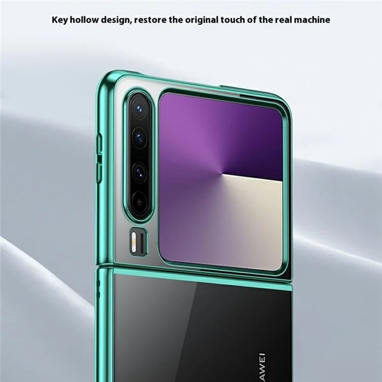 Cover per Huawei Pura X Elettroplacato Trasparente in PC - Verde