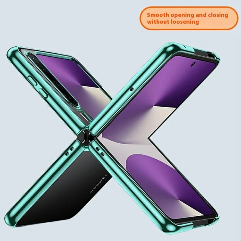 For Huawei Pura X Case Electroplating Transparent PC Phone Cover - Silver