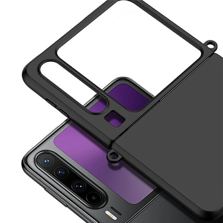 Per il caso Huawei Pura X Skin-Touch PC Cover del telefono con fori per il cordino - Rosa + Ciano