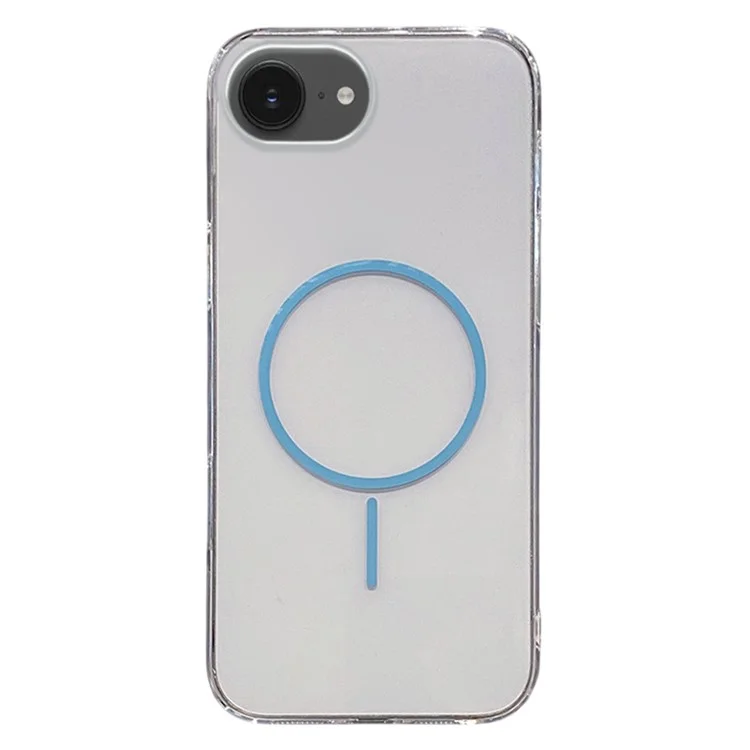 For iPhone 16e Case Compatible with MagSafe Clear Slim PC Phone Back Cover - Transparent Blue
