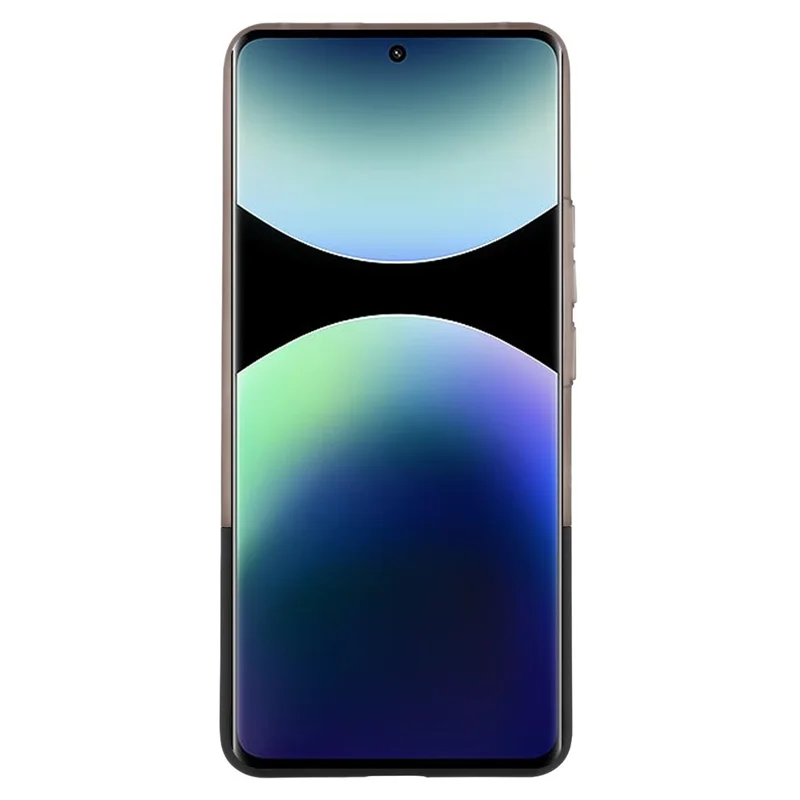Pour Xiaomi Redmi Note 14 Pro+ 5G Étui Bicolore Mélange Mat PC Couvercle de Téléphone Grand Découpe Caméra - Transparent Noir + Noir