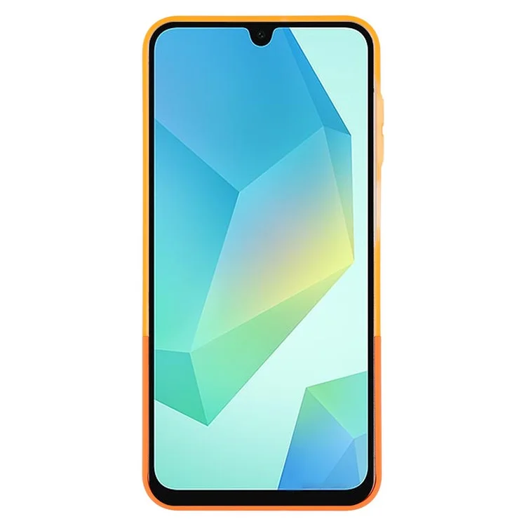 For Samsung Galaxy A16 4G / 5G Case Dual Color Splicing Matte PC Phone Cover Large Camera Cutout - Transparent Orange + Orange