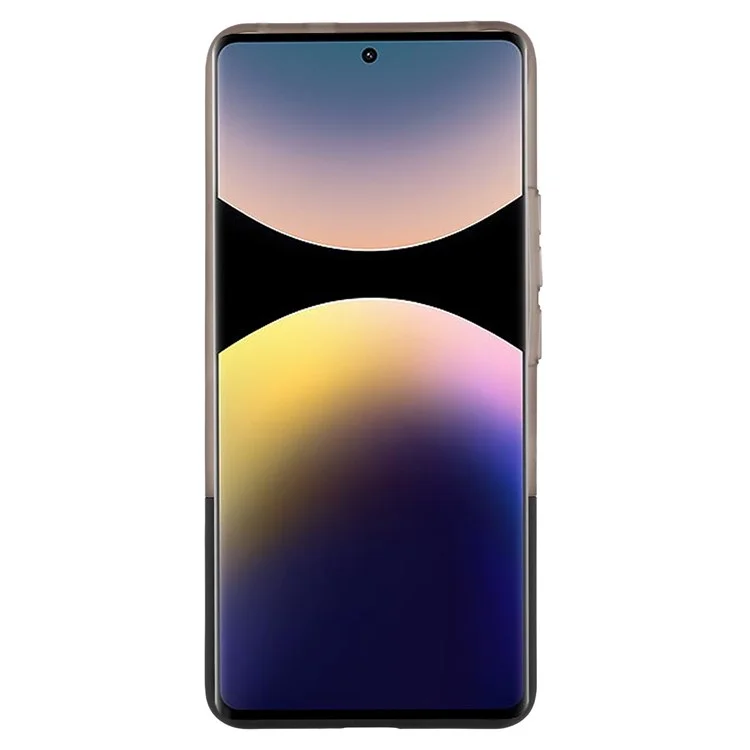 For Xiaomi Redmi Note 14 Pro 5G Case Dual Color Splicing Matte PC Phone Cover Large Camera Cutout - Transparent Black + Black