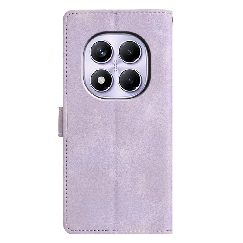 Für Xiaomi Redmi Note 14 Pro+ 5G / Note 14 Pro 5G Hülle Brieftasche Ständer Geprägtes Dreieck Muster Leder Handy Flip Cover - Lila