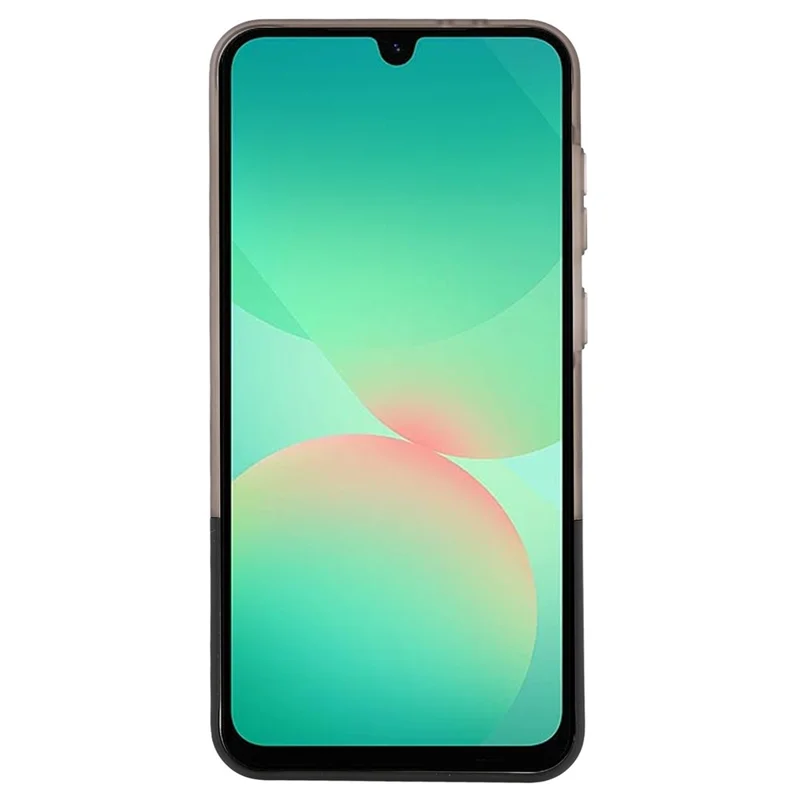 For Samsung Galaxy A26 5G Case Dual Color Splicing Matte PC Phone Cover Large Camera Cutout - Transparent Black + Black