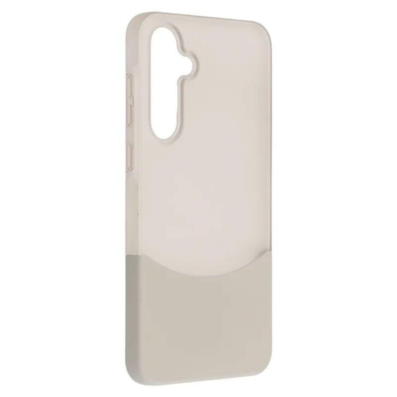 For Samsung Galaxy A15 4G / 5G Case Dual Color Splicing Matte PC Phone Cover Large Camera Cutout - Transparent Grey + Grey