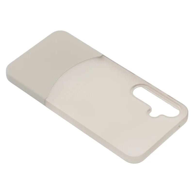 For Samsung Galaxy A15 4G / 5G Case Dual Color Splicing Matte PC Phone Cover Large Camera Cutout - Transparent Grey + Grey