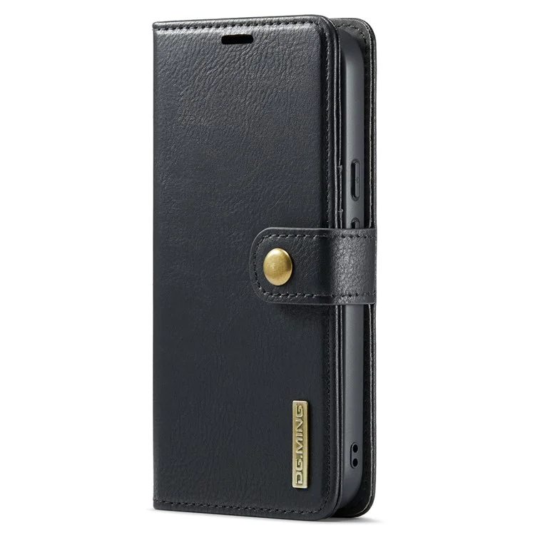 DG.MING for Google Pixel 9a Case Detachable Split Leather Phone Cover - Black