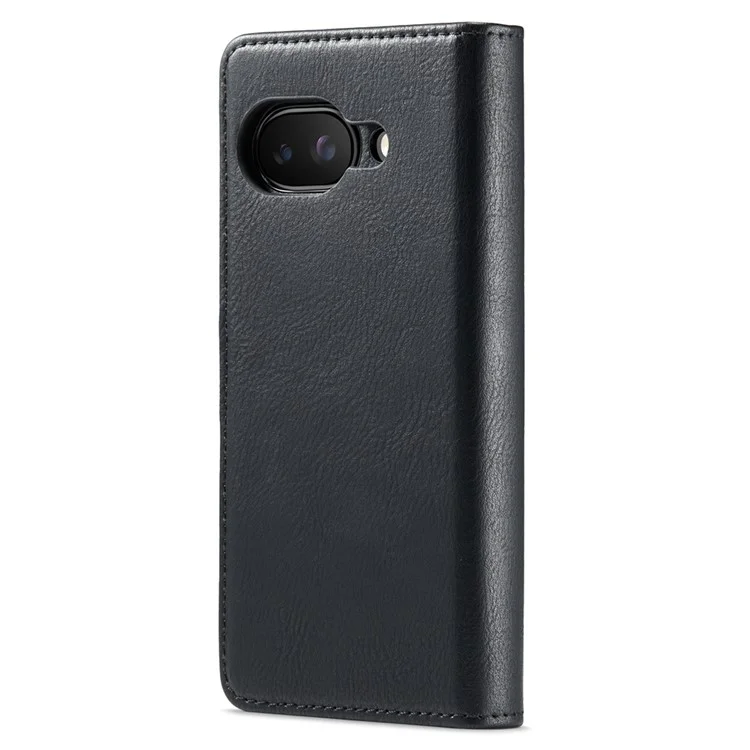 DG.MING for Google Pixel 9a Case Detachable Split Leather Phone Cover - Black